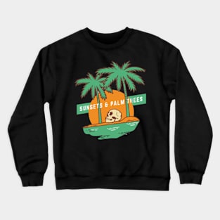 Sunesets palm trees Crewneck Sweatshirt